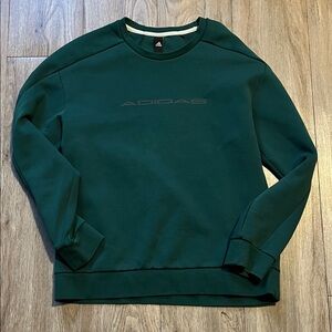 adidas Men's Dark Green Crewneck Sweatshirt